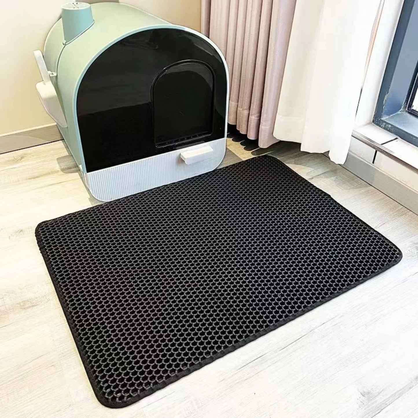CleanPaws™ Extra-Large Waterproof Cat Litter Mat – Double Layer & Non-Slip