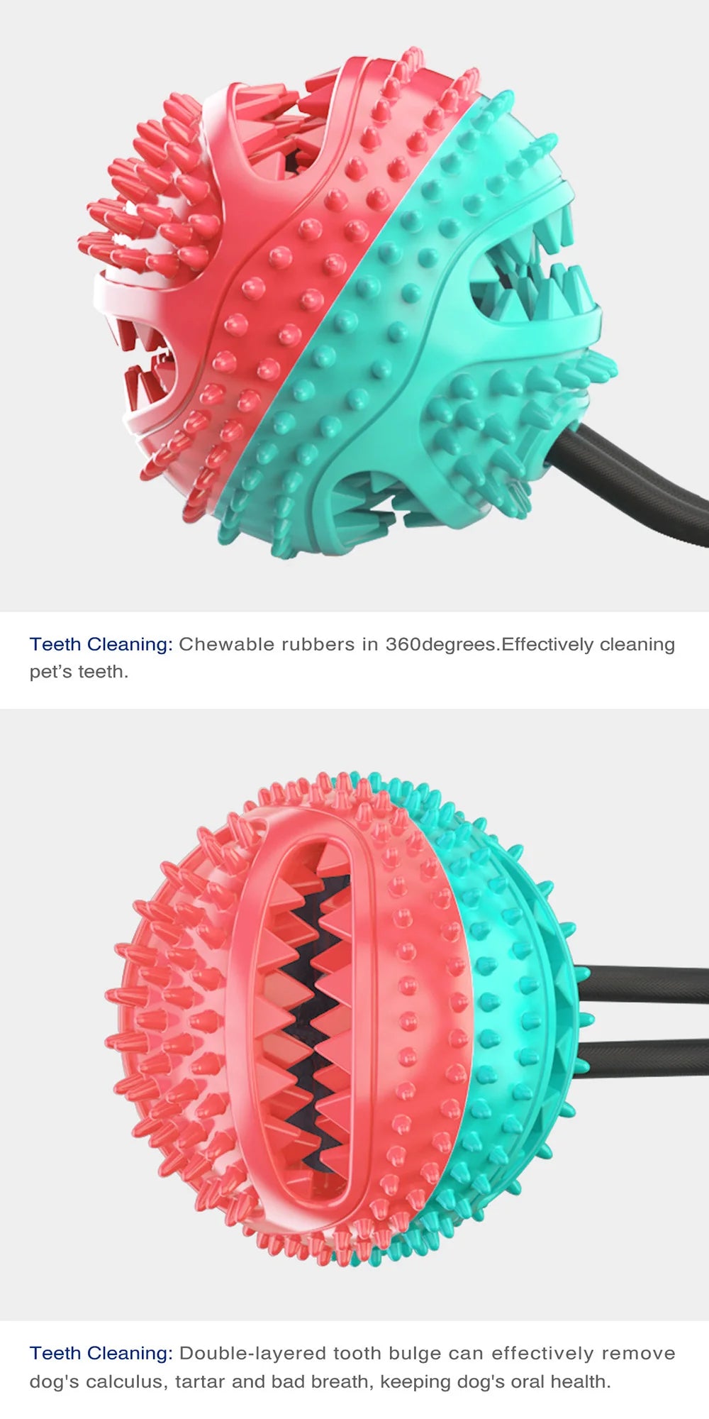 TugClean™ Interactive Suction Cup Chew Toy for Dogs