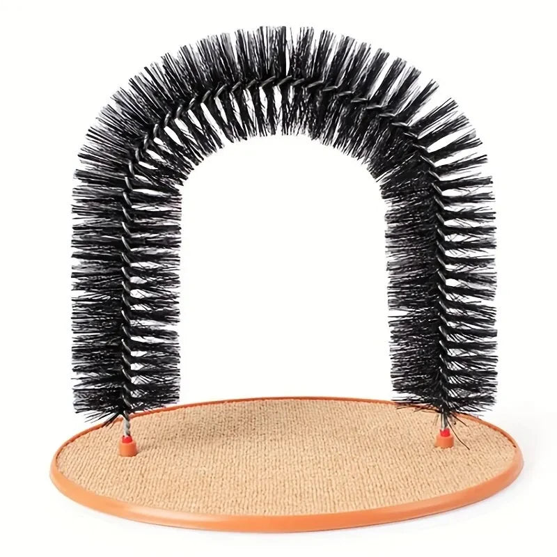 PurrSpa™ Self-Grooming Arch for Cats with Scratching Pad