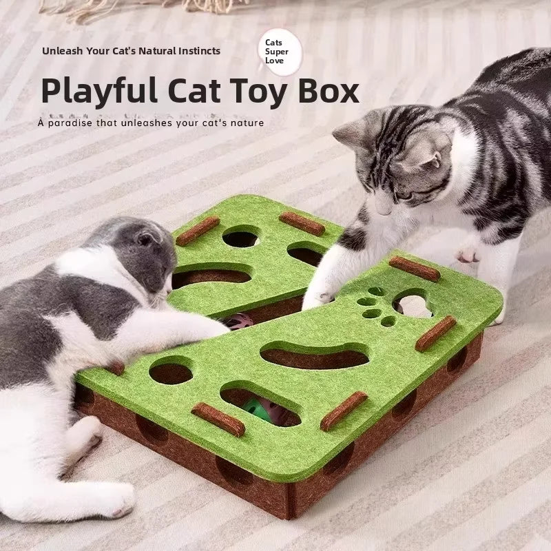 PurrPuzzle™ Interactive Cat Maze Toy with Bell Balls