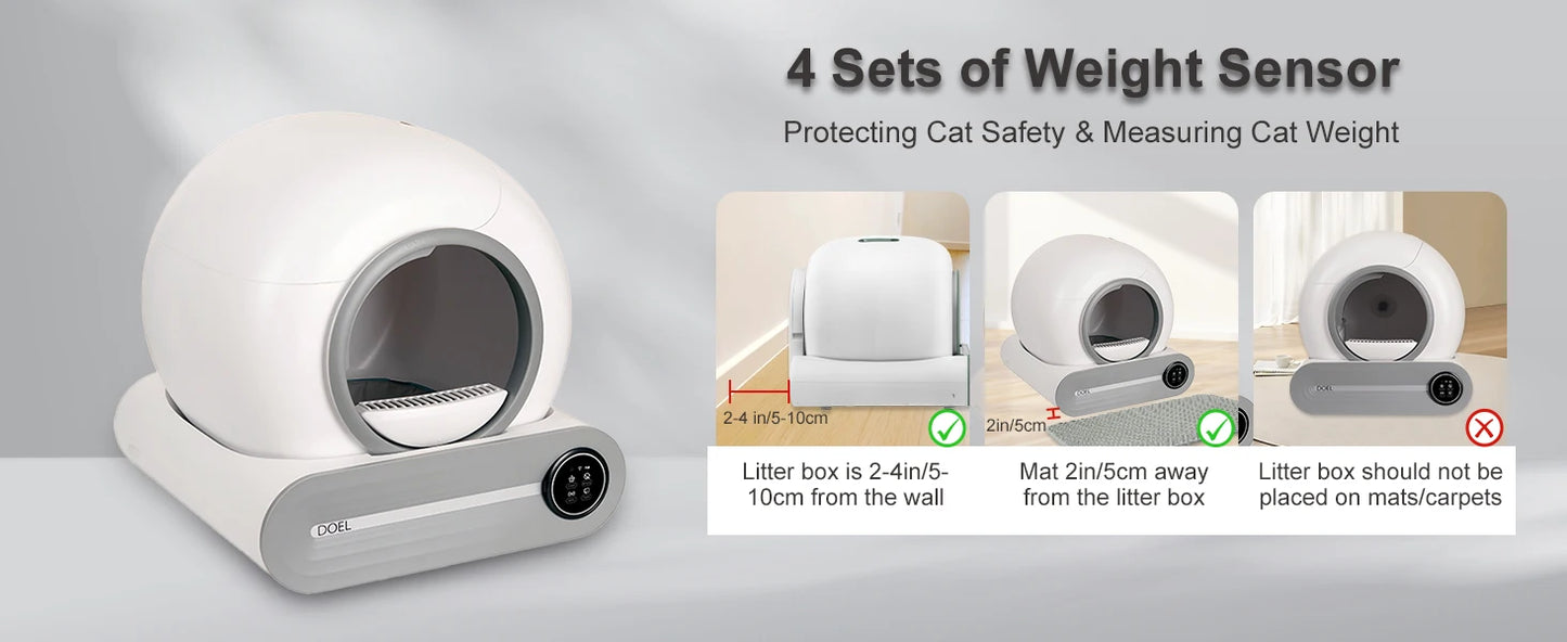 NeverScoop — 65L Smart Self-Cleaning Litter Box