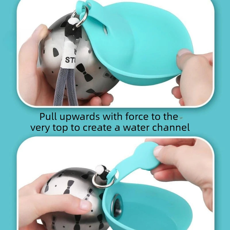 HydraPaw™ GlobeSip Stainless Steel Travel Water Bottle for Dogs & Cats