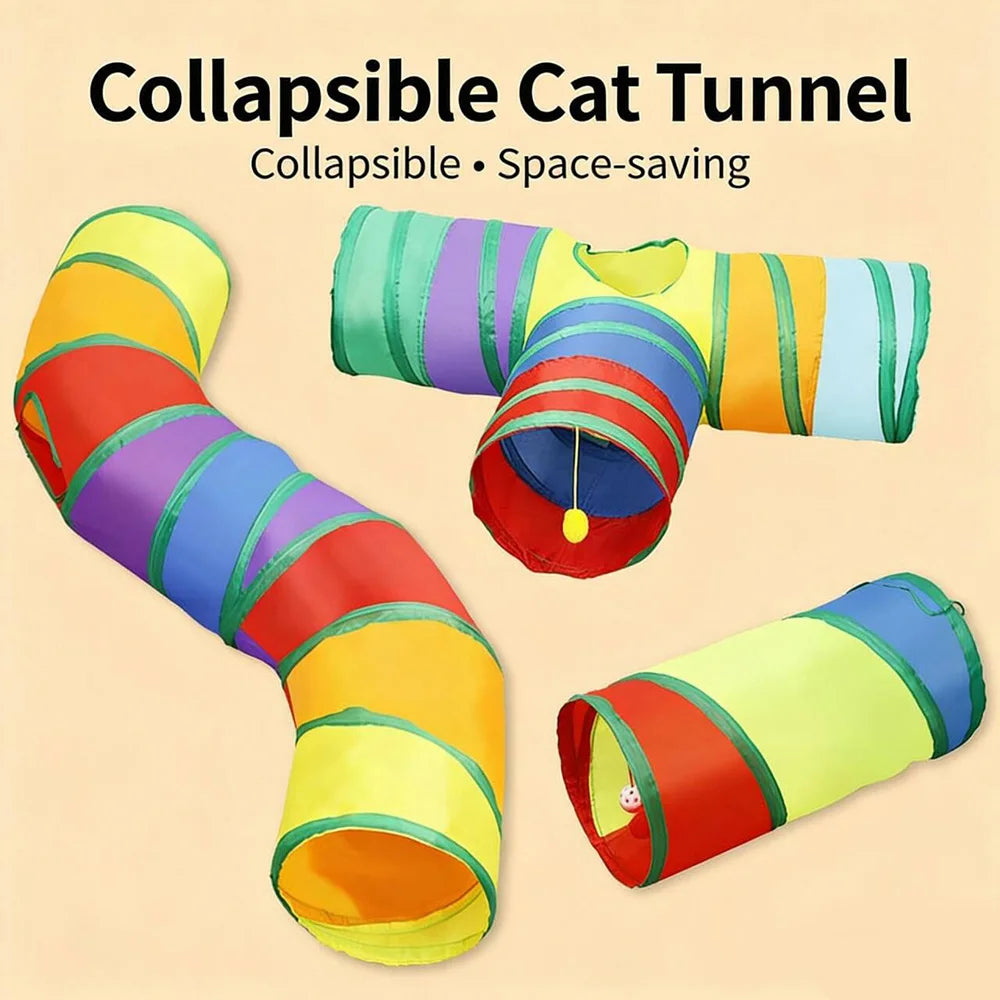 TunnelZoom™ Collapsible Cat Play Tunnel for Indoor Cats
