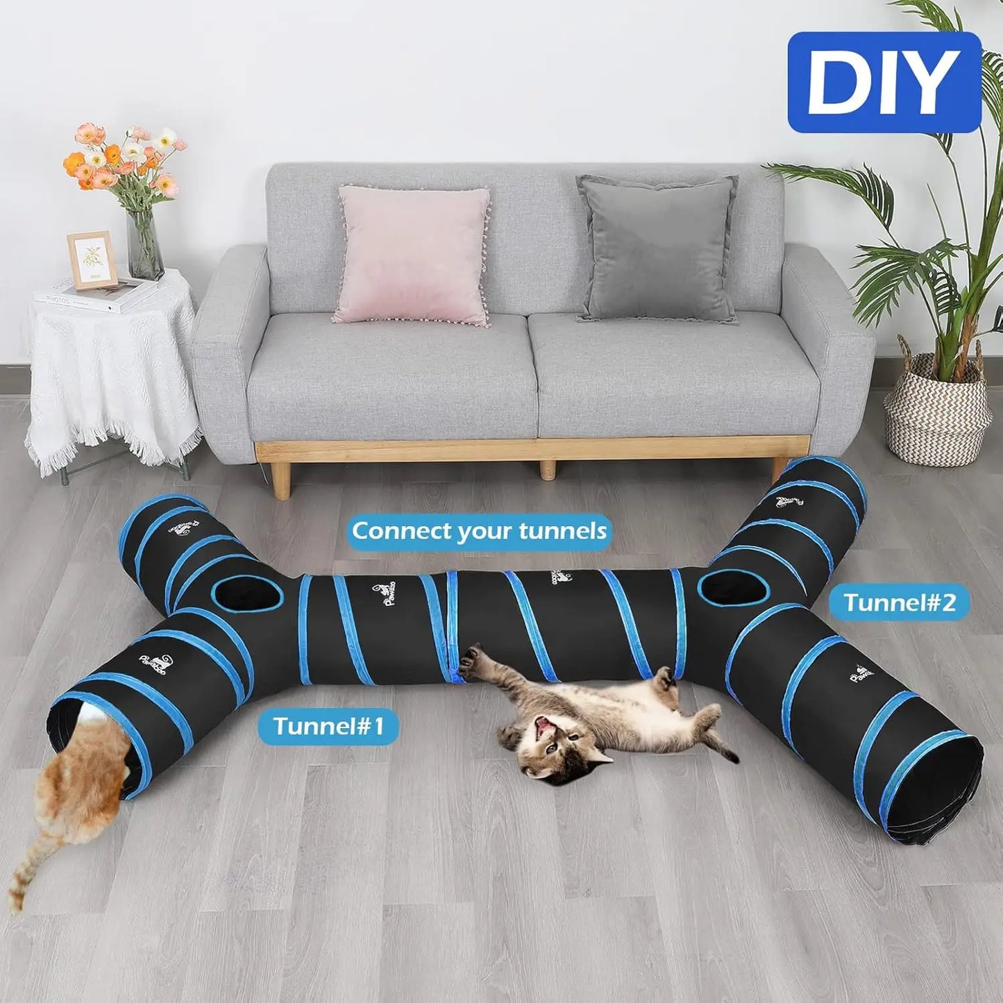 MazePaws™ Collapsible Cat Tunnel & Play Maze