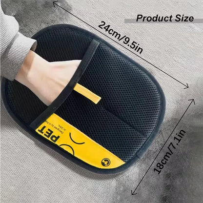Pet Cats Hair Remover Gloves Electrostatic for Dogs Reusable Washable Grooming Glove with 2-In-1 Lint Roller Brush