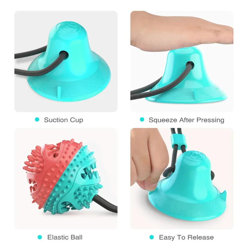 TugClean™ Interactive Suction Cup Chew Toy for Dogs