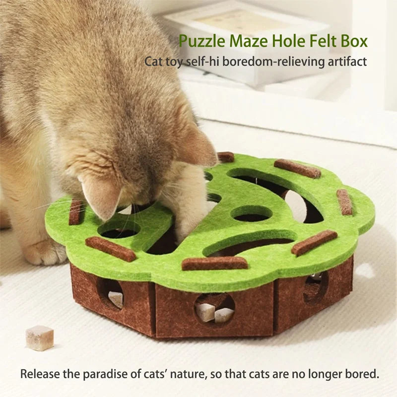 PurrPuzzle™ Interactive Cat Maze Toy with Bell Balls