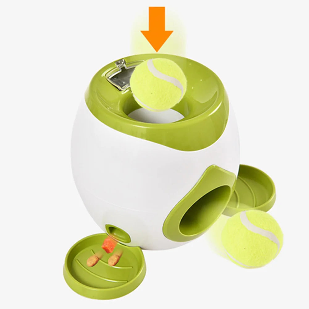 FetchMaster™ Automatic Tennis Ball Launcher & Treat Reward Trainer