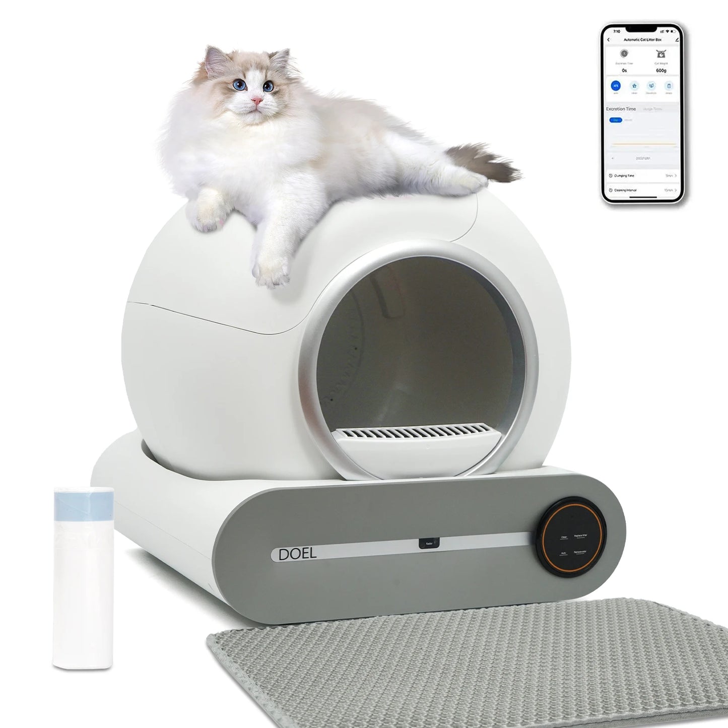 NeverScoop — 65L Smart Self-Cleaning Litter Box
