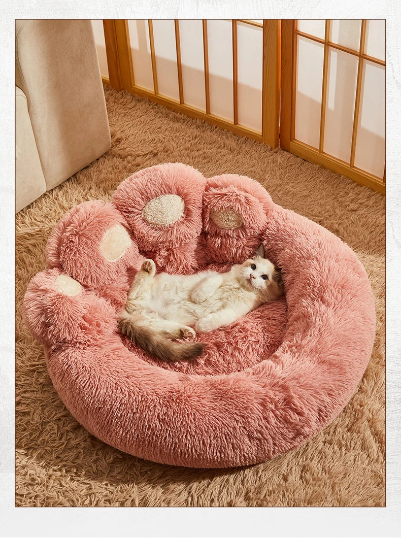DreamNest™ Plush Calming Bed for Dogs & Cats