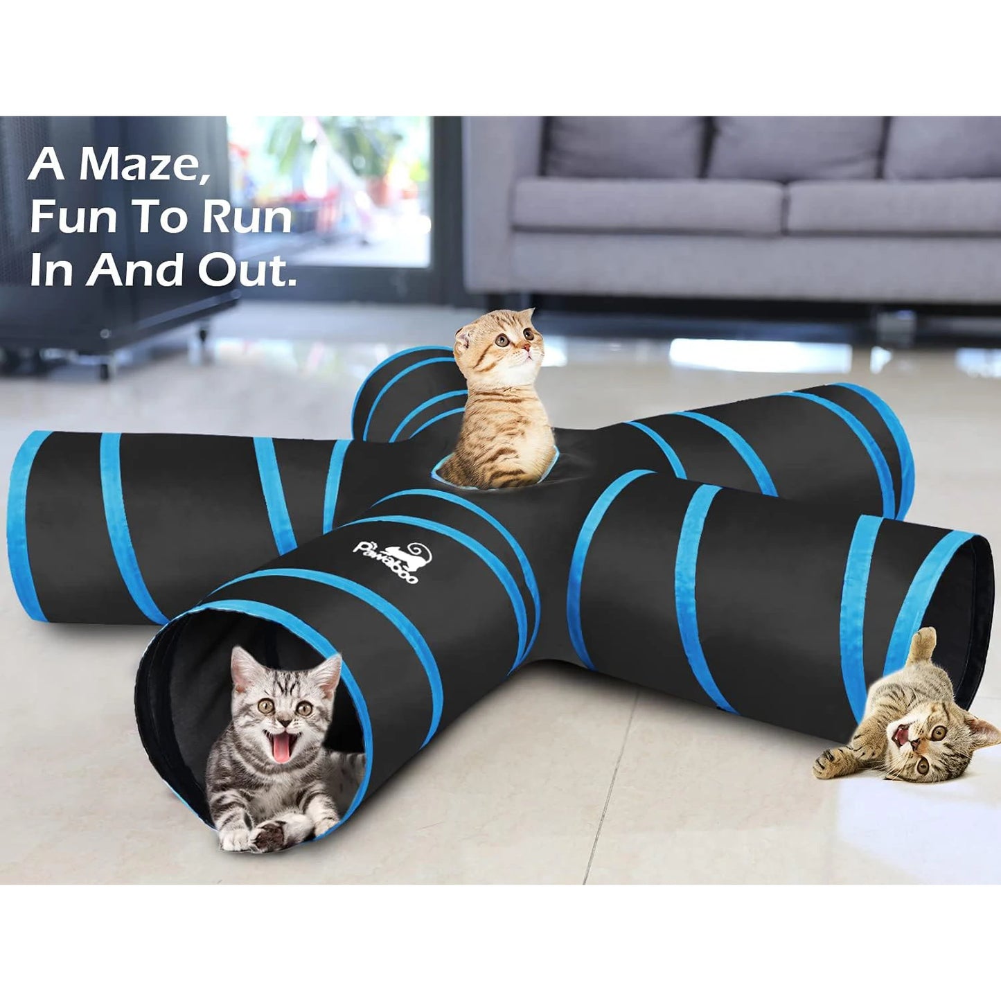 MazePaws™ Collapsible Cat Tunnel & Play Maze