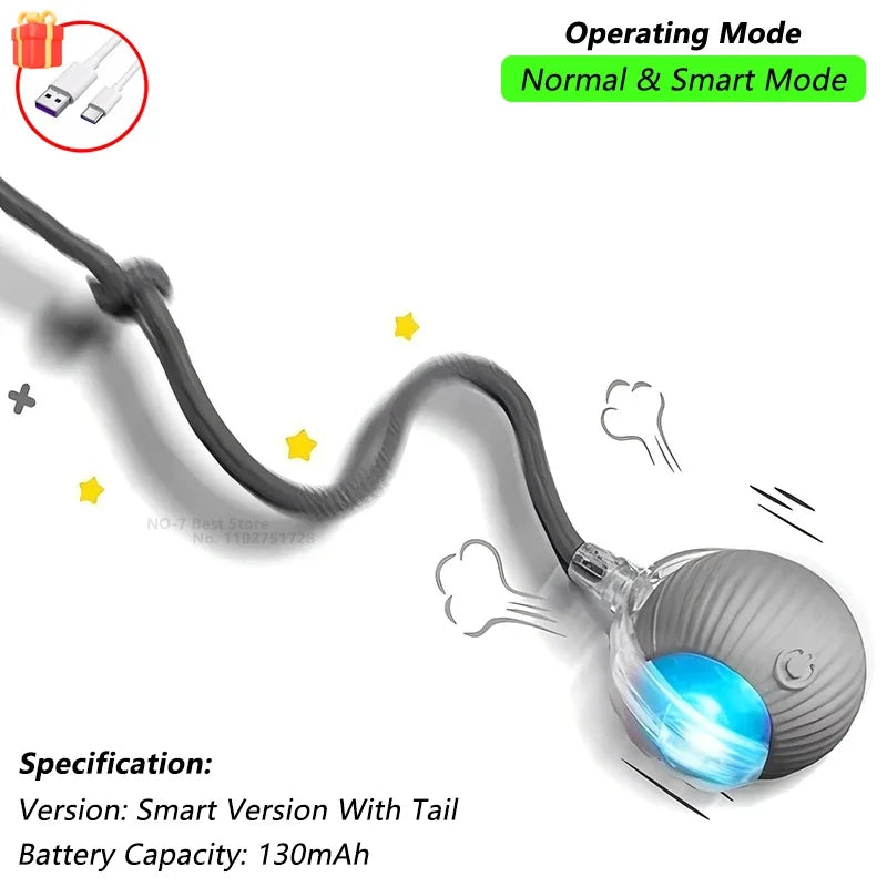 MouseChase™ Smart Rolling Cat Toy with Faux Tail