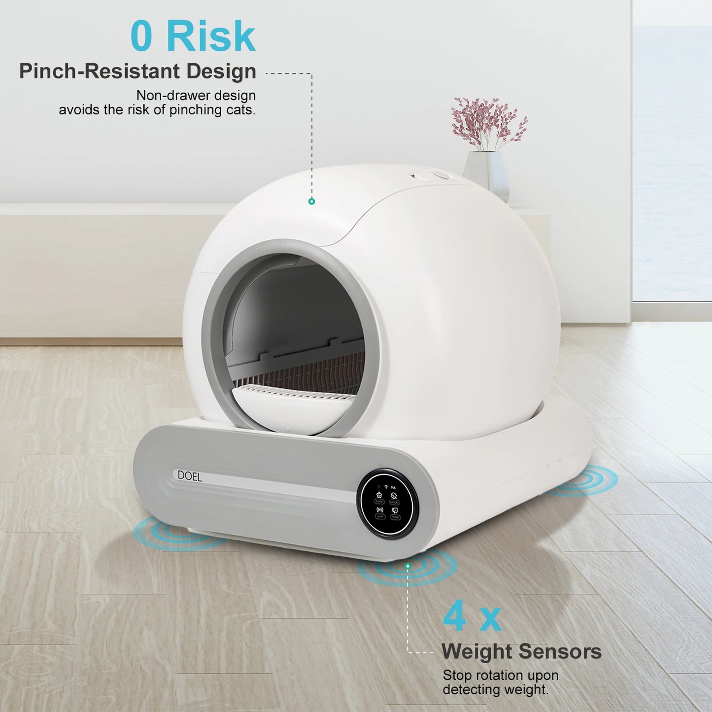 NeverScoop — 65L Smart Self-Cleaning Litter Box