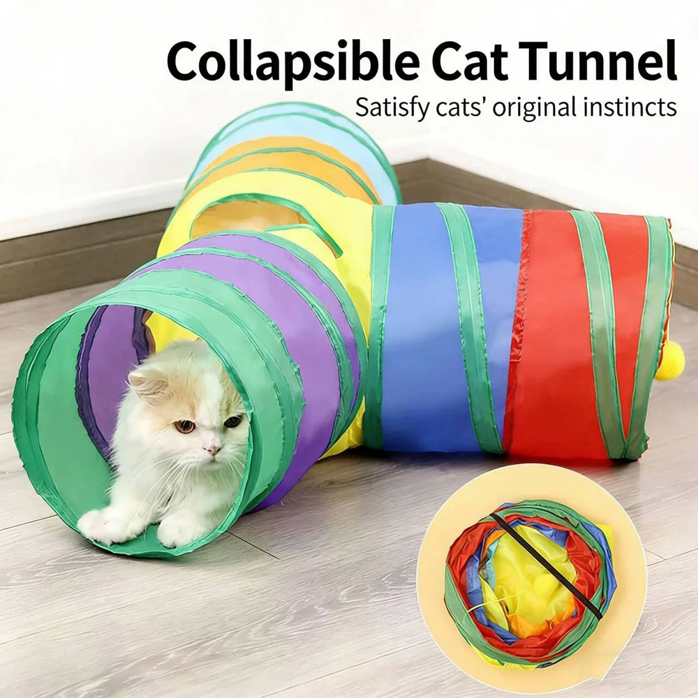 TunnelZoom™ Collapsible Cat Play Tunnel for Indoor Cats
