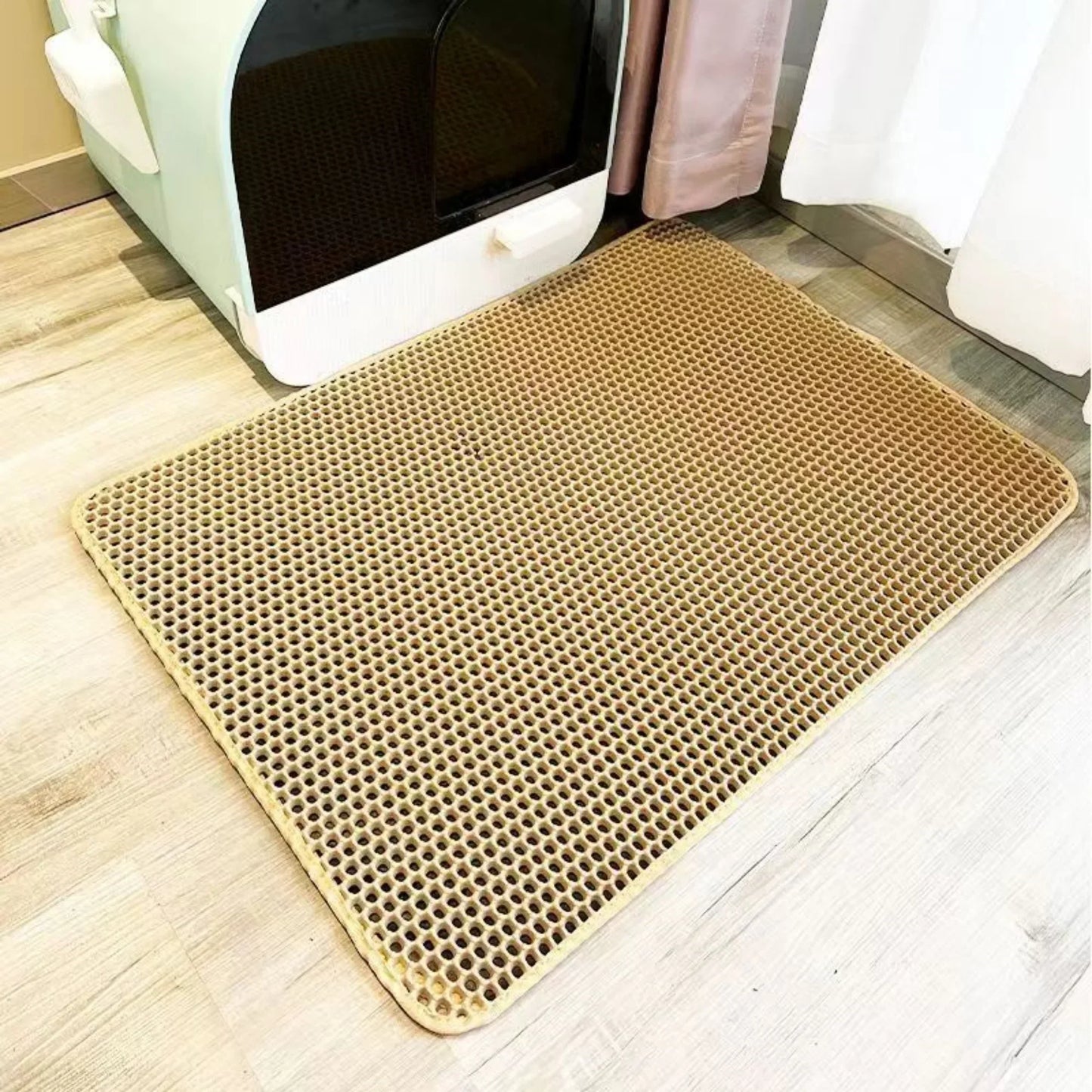 CleanPaws™ Extra-Large Waterproof Cat Litter Mat – Double Layer & Non-Slip