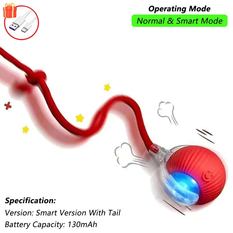 MouseChase™ Smart Rolling Cat Toy with Faux Tail