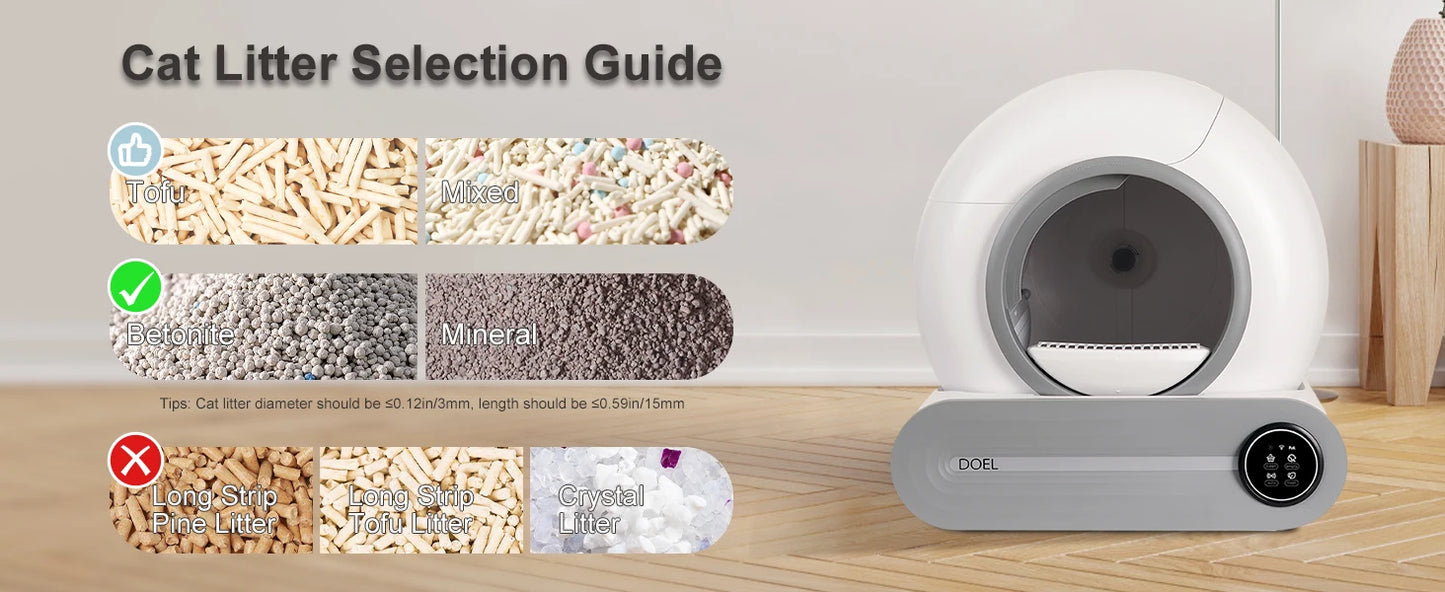 NeverScoop — 65L Smart Self-Cleaning Litter Box