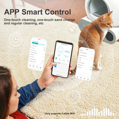 NeverScoop — 65L Smart Self-Cleaning Litter Box