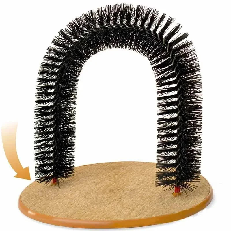 PurrSpa™ Self-Grooming Arch for Cats with Scratching Pad
