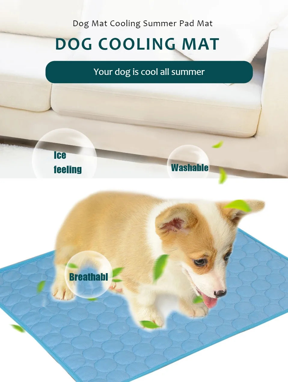 ChillPaws™ Cooling Mat for Dogs & Cats – Summer Cooling Pet Bed