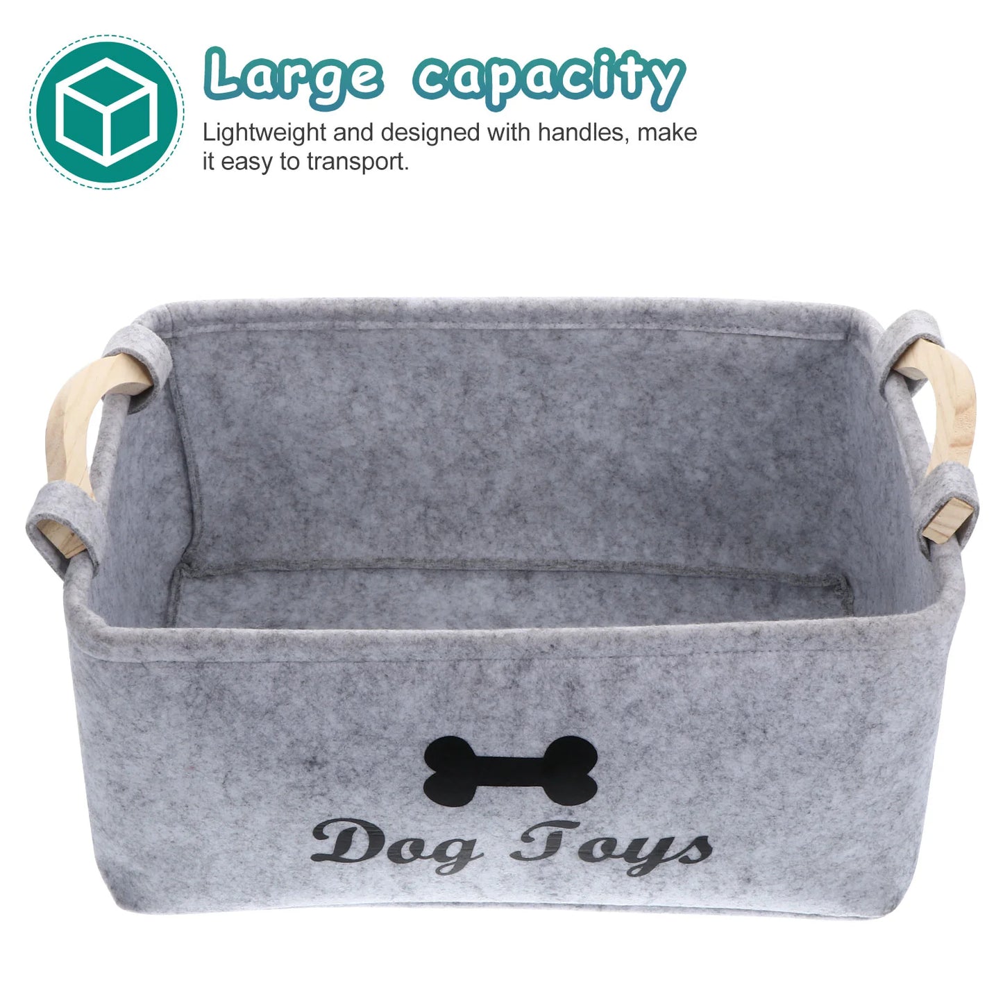 ToyTidy™ Felt Pet Toy Storage Basket