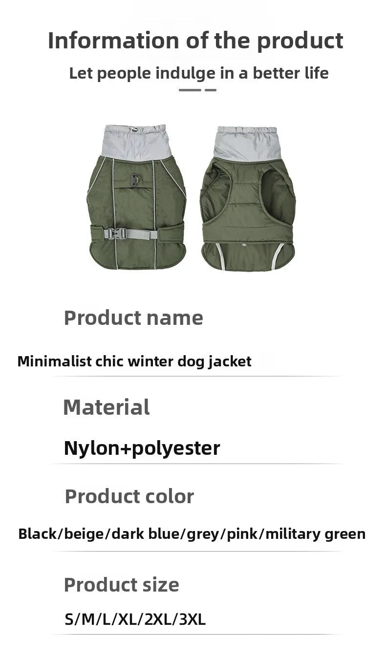 FrostPaw™ Waterproof Reflective Winter Dog Jacket