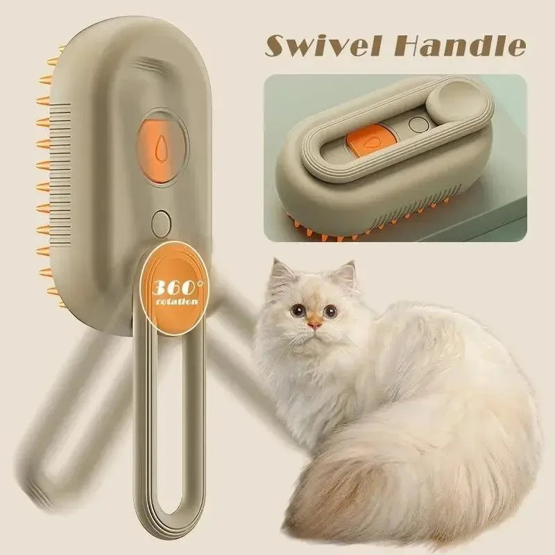 PurrSpa™ 3-in-1 Steam Grooming Brush for Cats