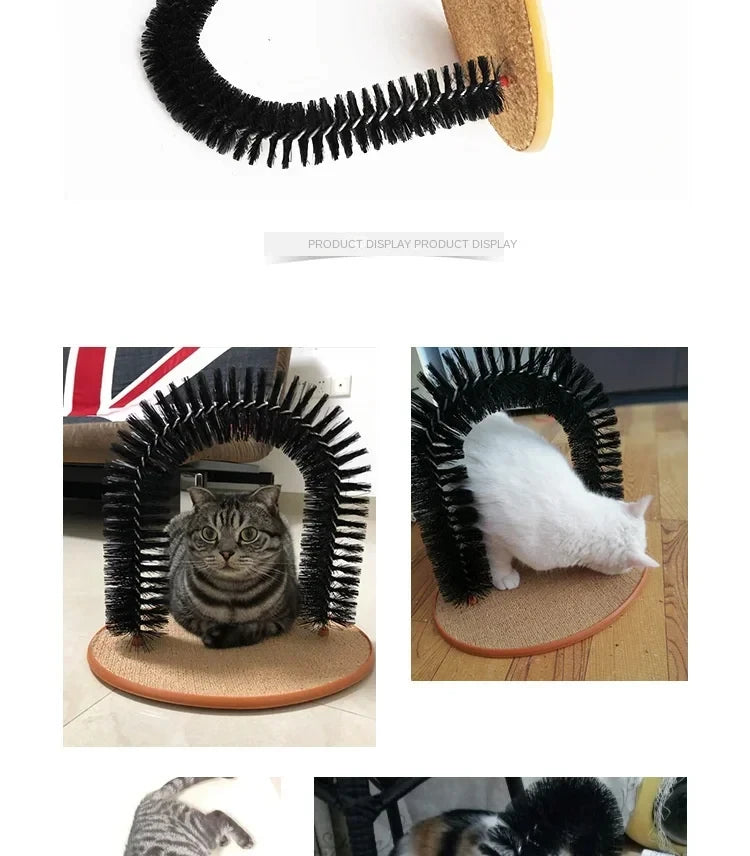 PurrSpa™ Self-Grooming Arch for Cats with Scratching Pad