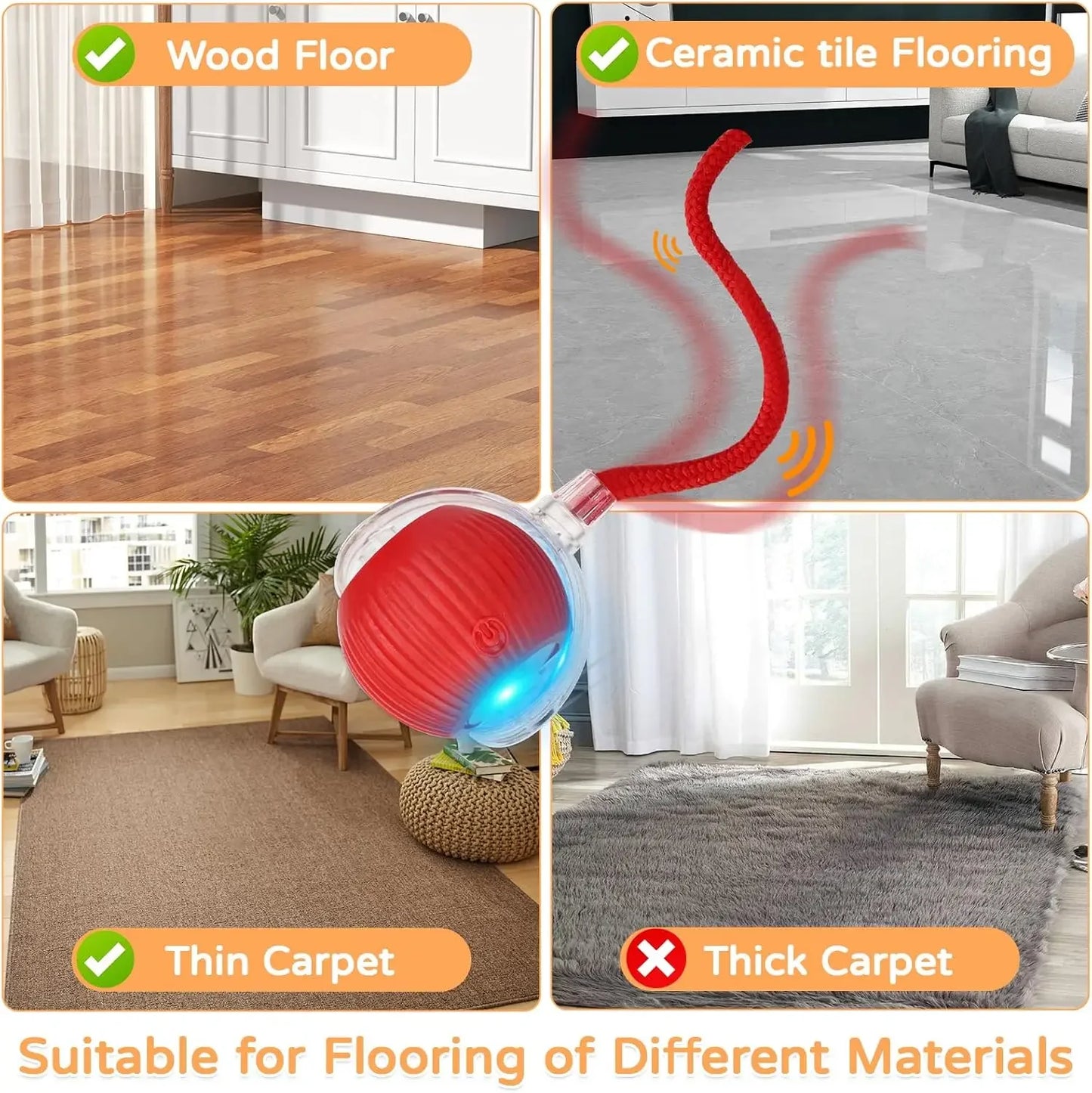 MouseChase™ Smart Rolling Cat Toy with Faux Tail