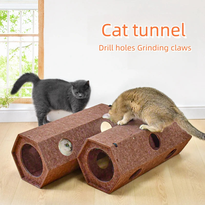 TunnelPaws™ Interactive Foldable Play Tunnel for Cats