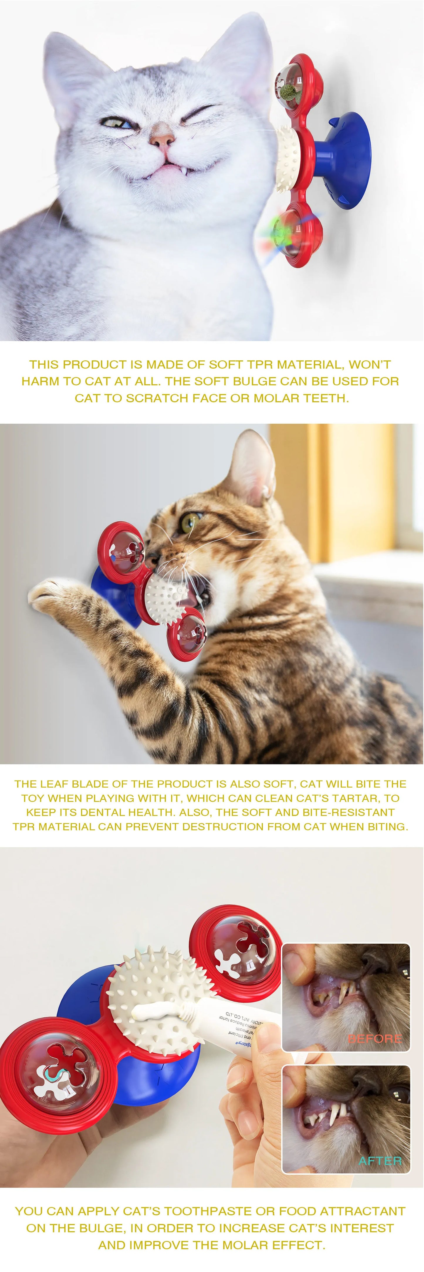 SpinPaws™ Interactive Windmill Toy for Cats