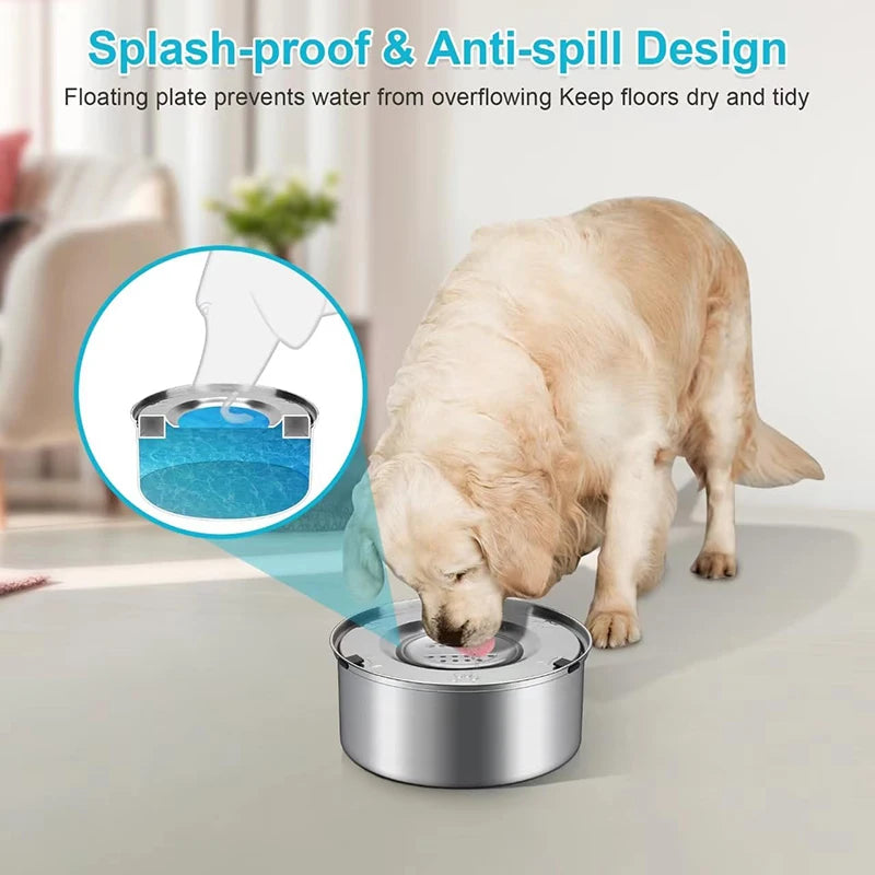 HydraGuard™ Stainless Steel No-Spill Dog Water Bowl