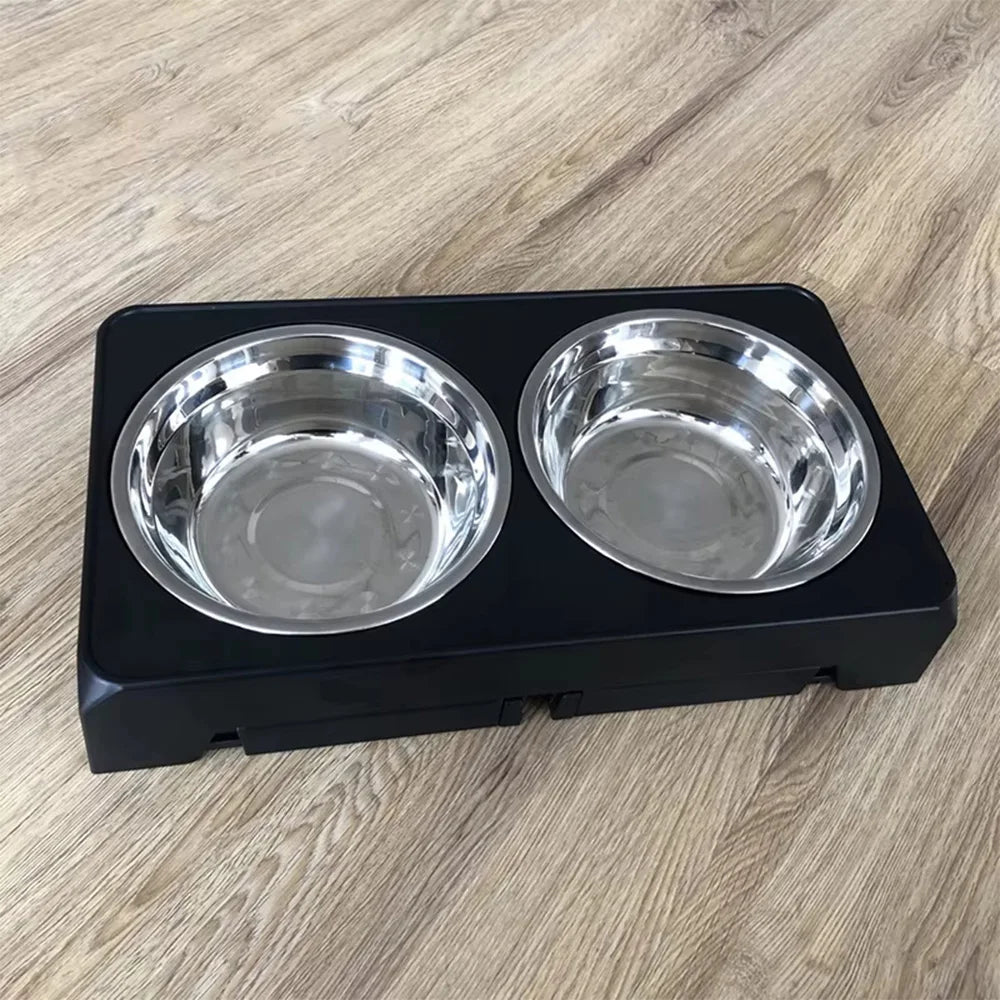 ElevaBowl™ Adjustable Elevated Dog Feeder with Stainless Steel Bowls