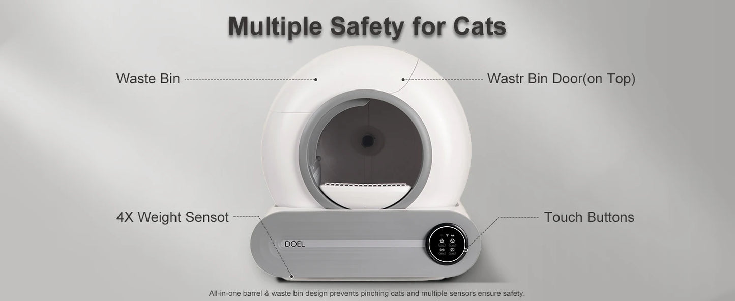 NeverScoop — 65L Smart Self-Cleaning Litter Box
