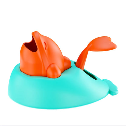 Interactive Cats Treat Dispenser Toy Cute Whale Shape IQ Puzzle Slow Feeder Fun Training Pet Launcher Toys for Kittens Small Dog