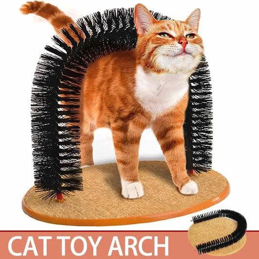 PurrSpa™ Self-Grooming Arch for Cats with Scratching Pad