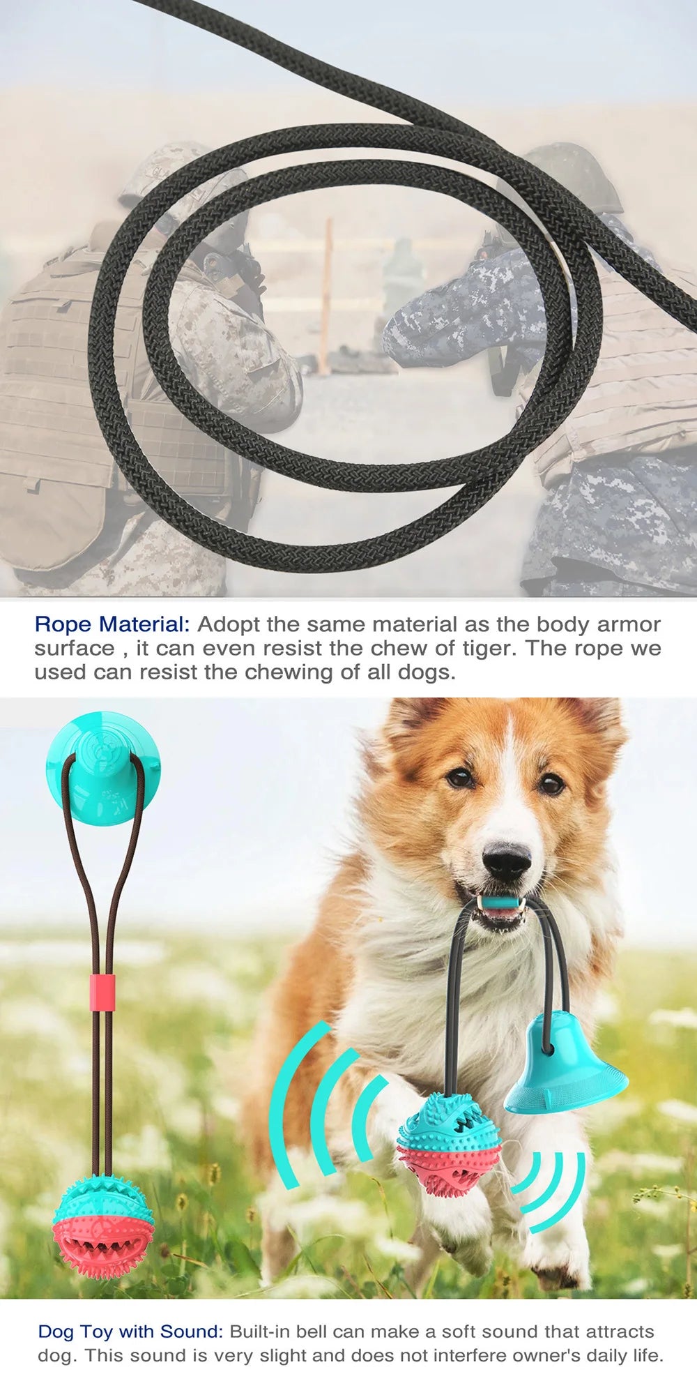 TugClean™ Interactive Suction Cup Chew Toy for Dogs