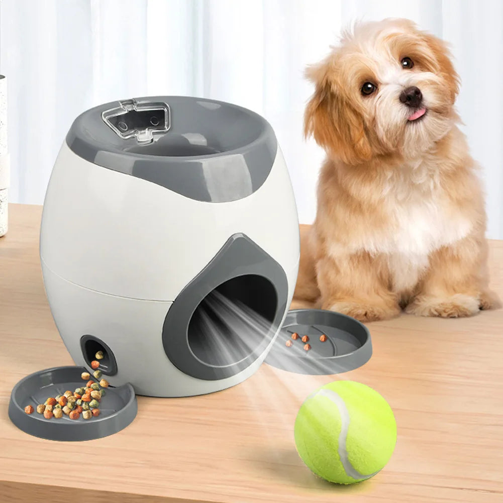 FetchMaster™ Automatic Tennis Ball Launcher & Treat Reward Trainer