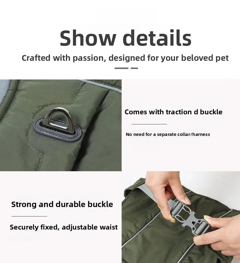 FrostPaw™ Waterproof Reflective Winter Dog Jacket