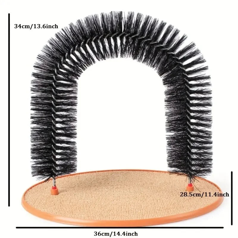 PurrSpa™ Self-Grooming Arch for Cats with Scratching Pad