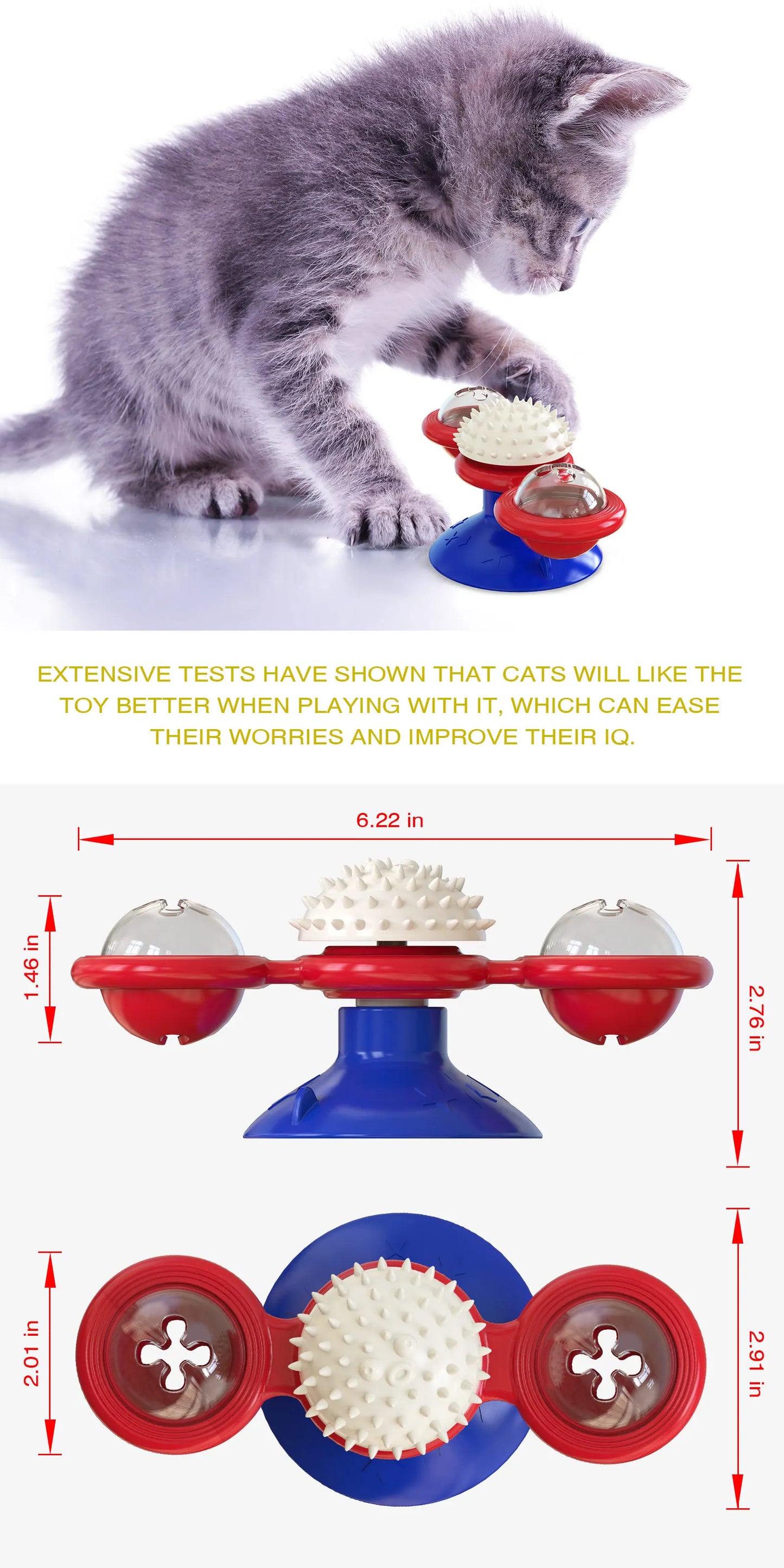SpinPaws™ Interactive Windmill Toy for Cats
