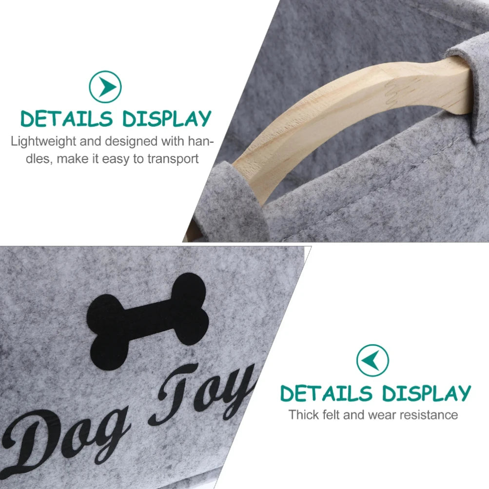 ToyTidy™ Felt Pet Toy Storage Basket